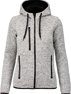 PA Dámská pletená fleecová bunda s kapucí 20.P light grey melange model 22423437 - Kariban ProAct