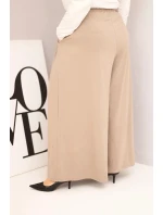 Dámské bavlněné kalhoty Plus Size s širokými nohavicemi a volným střihem fango Dámské bavlněné kalhoty Plus Size s širokými nohavicemi a volným střihem fango