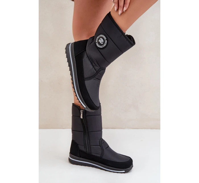 Dámské sněhule se zipem Progress model 21602451 Černé - Boto