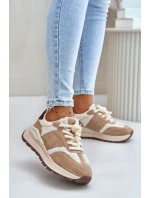 Zateplené dámské kožené sneakersy Big Star model 21675384 HIPOLY SYSTEM Béžové - Big Star Shoes