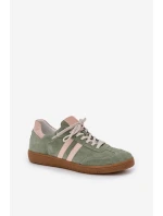 Zelené Nízké Dámské Sneakersy Zamšové Zazoo