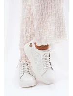 Dámské Kožené Tenisky Na Platformě Vinceza 88018 Bílé