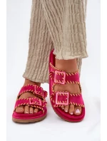 Dámské Pantofle S Přezkami A Dekorativním Fuchsie model 21696562 - Boto Dámské Pantofle S Přezkami A Dekorativním Fuchsie model 21696562 - Boto