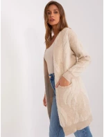 Sweter AT SW model 18990859 jasny beżowy - FPrice Sweter AT SW model 18990859 jasny beżowy - FPrice