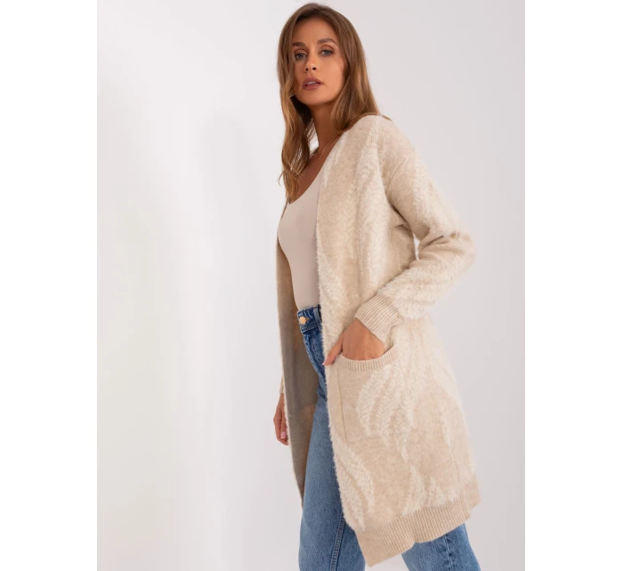 Sweter AT SW model 18990859 jasny beżowy - FPrice Sweter AT SW model 18990859 jasny beżowy - FPrice