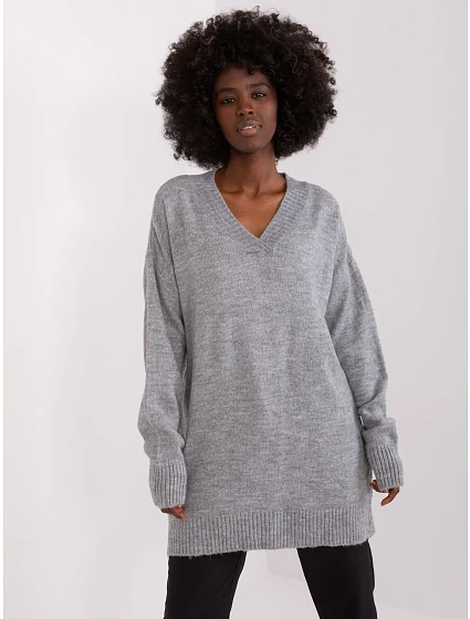 Sweter BA SW model 19341550 szary - FPrice Sweter BA SW model 19341550 szary - FPrice