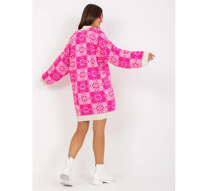 Dámský svetr LC SW model 17655295 bílý a růžový - FPrice