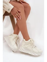 Dámské tenisky z přírodní kůže GOE – ztlumená bílá Dámské tenisky z přírodní kůže GOE – ztlumená bílá