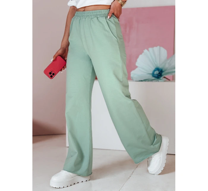 Dámské tepláky se širokými nohavicemi DRESLINA mint FashionStreet UY2690 Dámské tepláky se širokými nohavicemi DRESLINA mint FashionStreet UY2690
