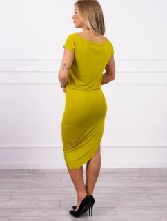Asymetrické šaty kiwi