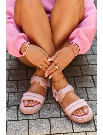 Dámské sandály na platformě Big Star růžové