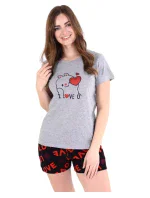 Dámské pyžamo 01/239 šedé s medvědem - Karol