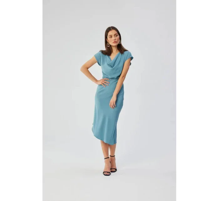 Asymetrické šaty  modré  model 21185916 - STYLOVE