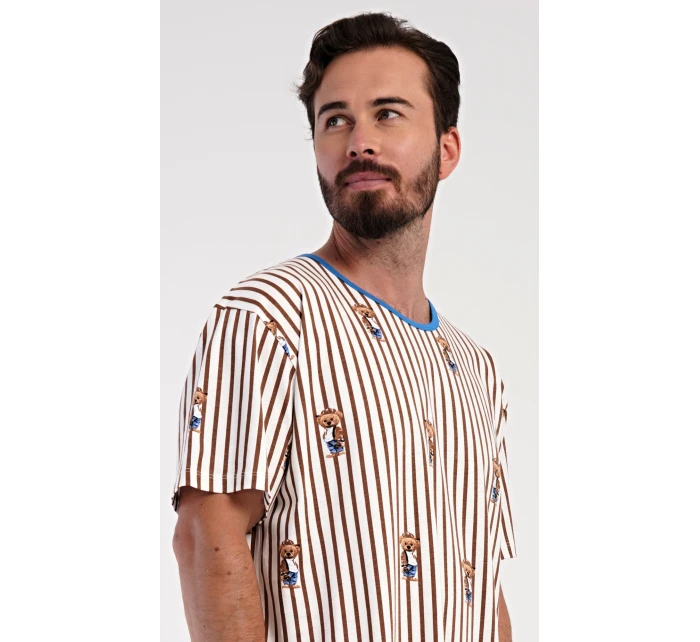 Pánská noční košile s krátkým rukávem Bear