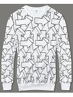 Pánská mikina s geometrickým vzorem bílá (8B1111-1) Pánská mikina s geometrickým vzorem bílá (8B1111-1)