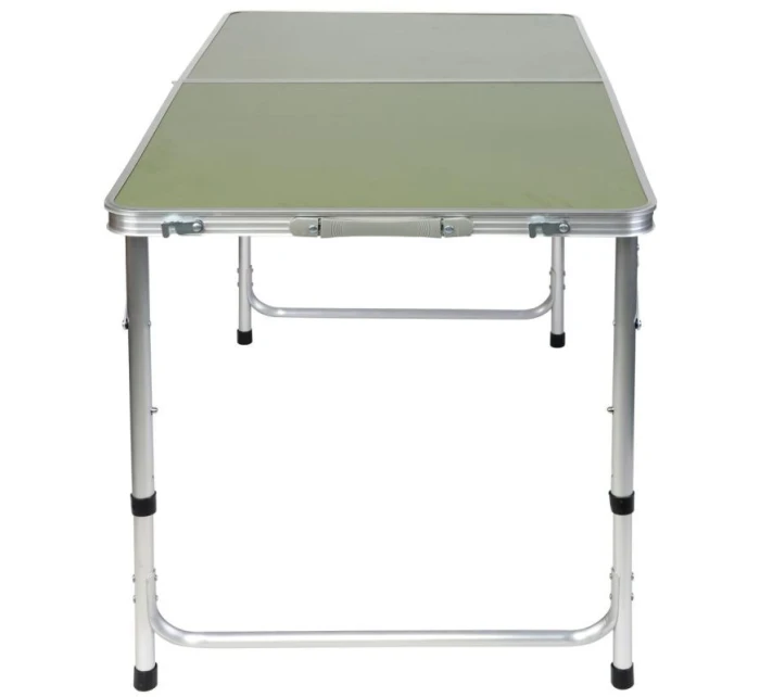 SKLÁDACÍ KEMPINGOVÝ TURISTICKÝ STŮL 120X60X70/62/55CM ZELENÝ