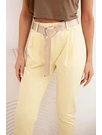 Kalhoty Punto s páskem žluté Kalhoty Punto s páskem žluté