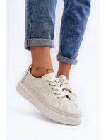 Dámské kožené sportovní tenisky Bílé Failla