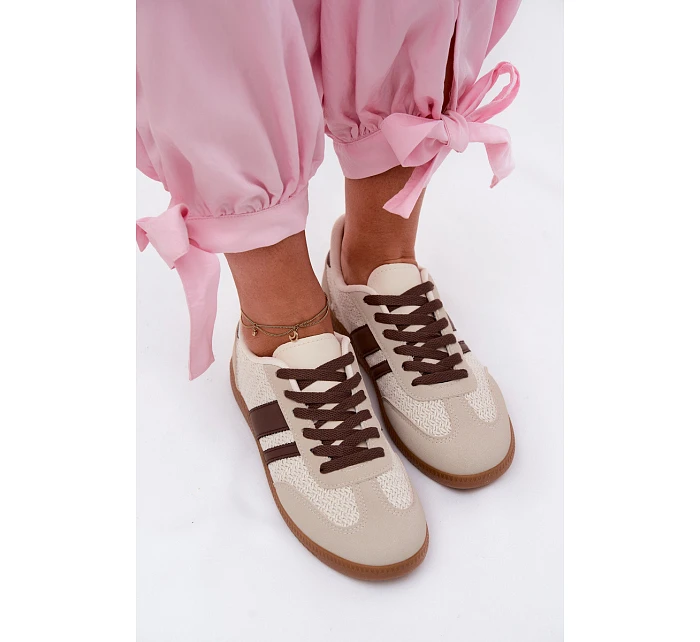 Dámské tenisky s pleteným vzorem hnědé Selvelin