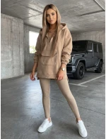 Dámská tepláková souprava 3 v 1 oversize MAYALAN beige FashionStreet AY0942