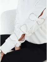 Dámský svetr bílý Dstreet model 21972974 - FashionStreet Dámský svetr bílý Dstreet model 21972974 - FashionStreet