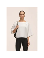 Dámské tričko Casall Aria Cropped Boatneck, bílé Dámské tričko Casall Aria Cropped Boatneck, bílé