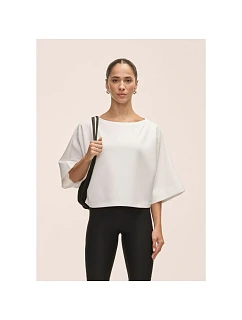 Dámské tričko Casall Aria Cropped Boatneck, bílé