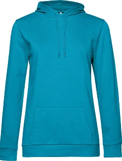 B&C #Hoodie /women Dámská mikina s kapucí 01.W04W hawaiian blue