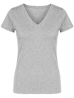 Promodoro 1525 Dámské tričko X.O s výstřihem do V 40.1525 heather grey