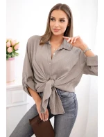 Bavlněná mušelínová košile Plus Size fango