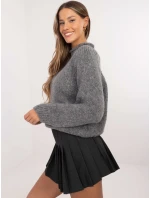 Jumper MI SW model 20694967 tmavě šedý - FPrice Jumper MI SW model 20694967 tmavě šedý - FPrice