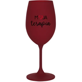 MOJA TERAPIA - bordovy pohár na víno 350 ml MOJA TERAPIA - bordovy pohár na víno 350 ml