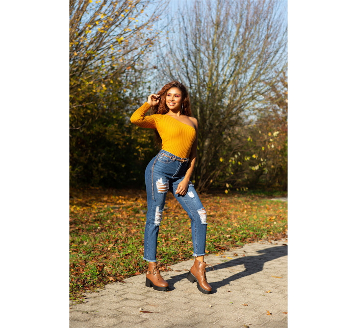 Sexy Mom Fit Ripped Jeans