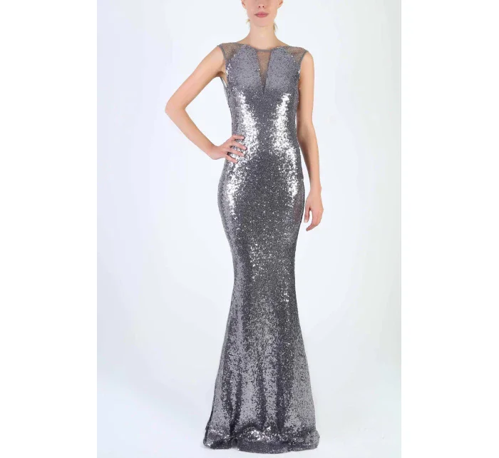 Dámské šaty značky bez rukávů flitrové dlouhé - SOKY&SOKA