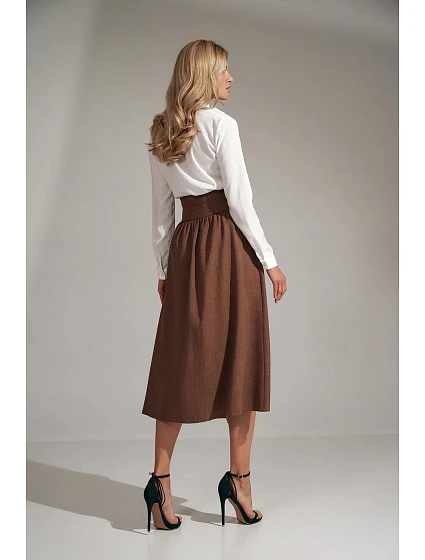 Sukně model 18220657 hnědá - Figl Sukně model 18220657 hnědá - Figl