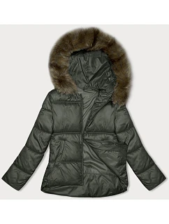 Dámská bunda v army barvě se střihem model 21246844 - S'WEST
