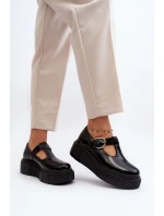 Moderní Polobotky na Masivní Platformě Černé model 21646958 - Zazoo