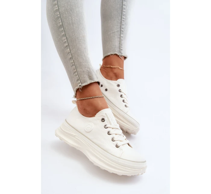 Dámské tenisky na masivní podrážce Big Star model 21653744 Bílé - Big Star Shoes Dámské tenisky na masivní podrážce Big Star model 21653744 Bílé - Big Star Shoes