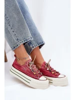 Dámské Tenisky Na Platformě Červené GOE RR2N4104