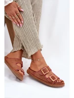 Dámské Sandały S Přezkami A Dekorativním Hnědé model 21696590 - Boto Dámské Sandały S Přezkami A Dekorativním Hnědé model 21696590 - Boto