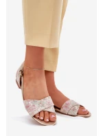 Kožené Plážové Sandály model 21702146 Béžové - Maciejka Kožené Plážové Sandály model 21702146 Béžové - Maciejka