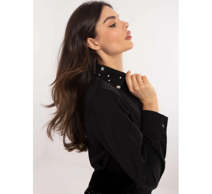 Koszula DHJ KS model 20619238 czarny - FPrice Koszula DHJ KS model 20619238 czarny - FPrice