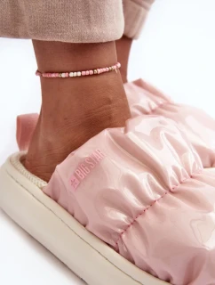 Lesklé dámské pantofle Pink Big Star