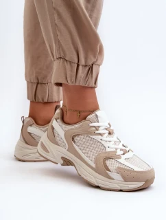 Béžové dámské tenisky sportovní boty model 20453821 - Kesi