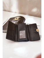 Eko Kožená Hladká Dámská Peněženka Černá Erolia