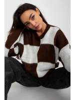 Dámský svetr Model EM-SW-1034-01.91 White/Brown - EM