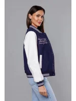 Tmavě modrá dámská bunda typu bomber model 18141017 - J.STYLE
