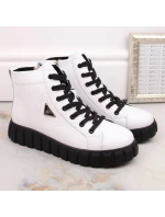 Kožené boty na platformě W model 21307454 white - FILIPPO