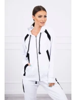 Pruhovaná sportovní souprava bílá