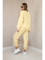 Komplet teplákové + kalhoty máslová látka žlutý Komplet teplákové + kalhoty máslová látka žlutý